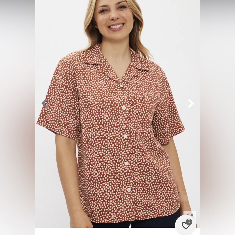 Levi's alfie One Pocket Shirt, short sleeve  floral pattern size large